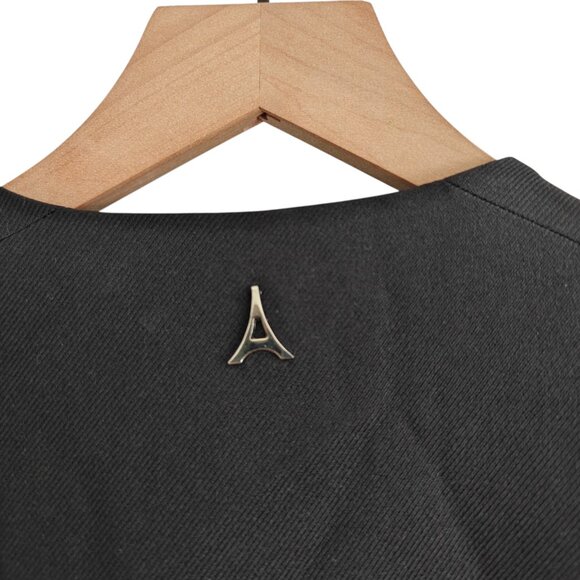 NWT Maniere De Voir Laurence Tailored Wrap Vest in Black 10 - Picture 11 of 12